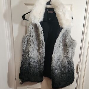 White House Black Market Black and Silver Vest